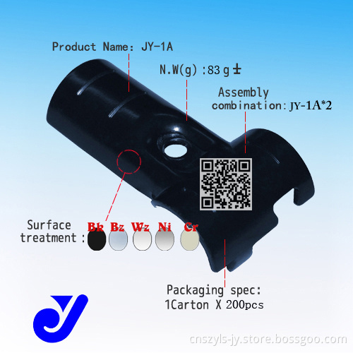 Tube T-Clamp for The Assembling of Pipe Shelves (JY-1A)